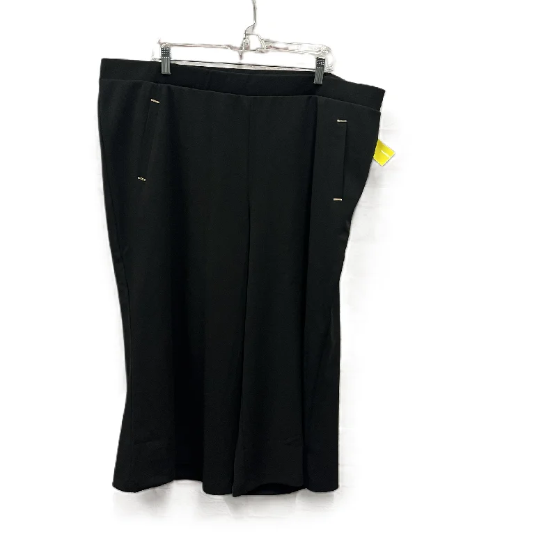 Tailored wool pants for sharp winter dressing -Pants Cropped By Nina Leonard In Black, Size: 3x