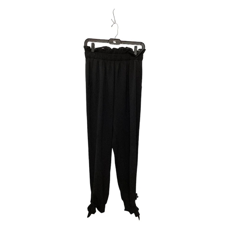 Designer leather pants for high-fashion nightwear -Pants Dress By Tyche In Black, Size: M