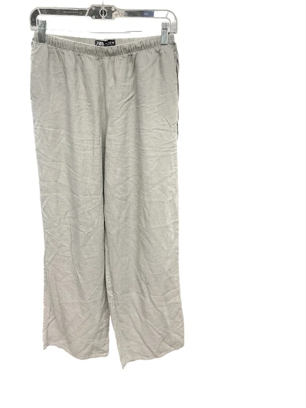 Stylish wide-leg pants for bold evening looks -Pants Lounge By Zara In Grey, Size: Xs