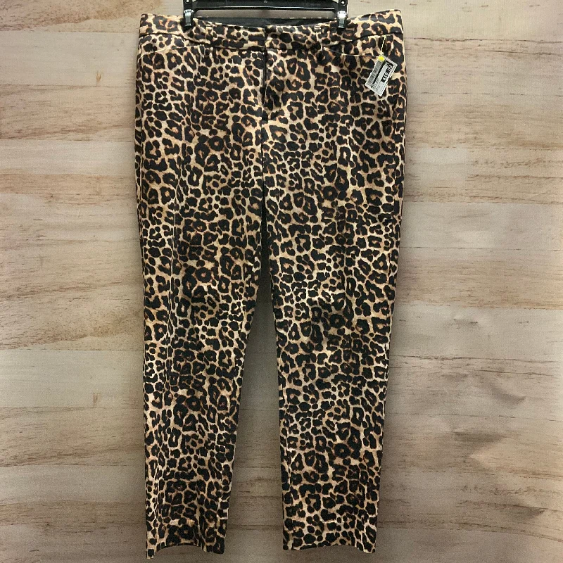 Vintage corduroy pants for retro style vibes -Pants Dress By Ana In Animal Print, Size: 12