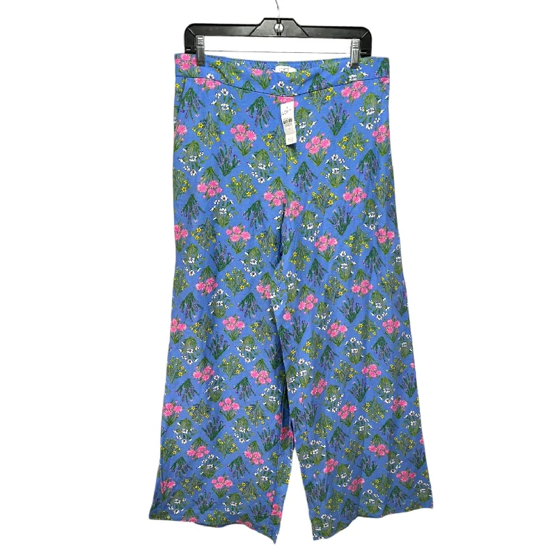 Stretchy skinny pants for figure-hugging appeal -Pants Wide Leg By Loft In Floral Print, Size: M