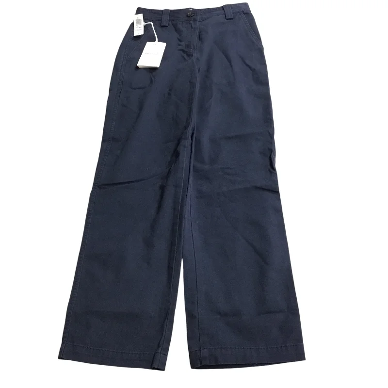 Classic straight-leg pants for versatile daily wear -Pants Other By Clothes Mentor In Navy, Size: 0