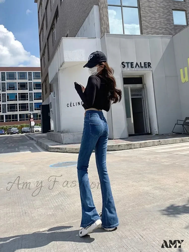 Denim Jeans for Durability -Amy Fashion - Vintage Harajuku Teenagers Y2k Aesthetic Clothing Autumn Baggy Fashion Clothes for Women's Jean