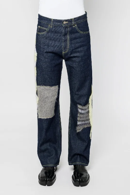 Hunting Jeans for Woods -Marni Mixed Denim Trouser