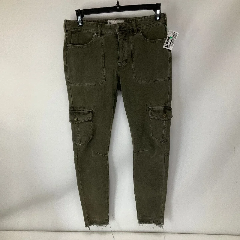 Soft cotton pants for sensitive skin comfort -Pants Cargo & Utility By Free People In Green, Size: 2