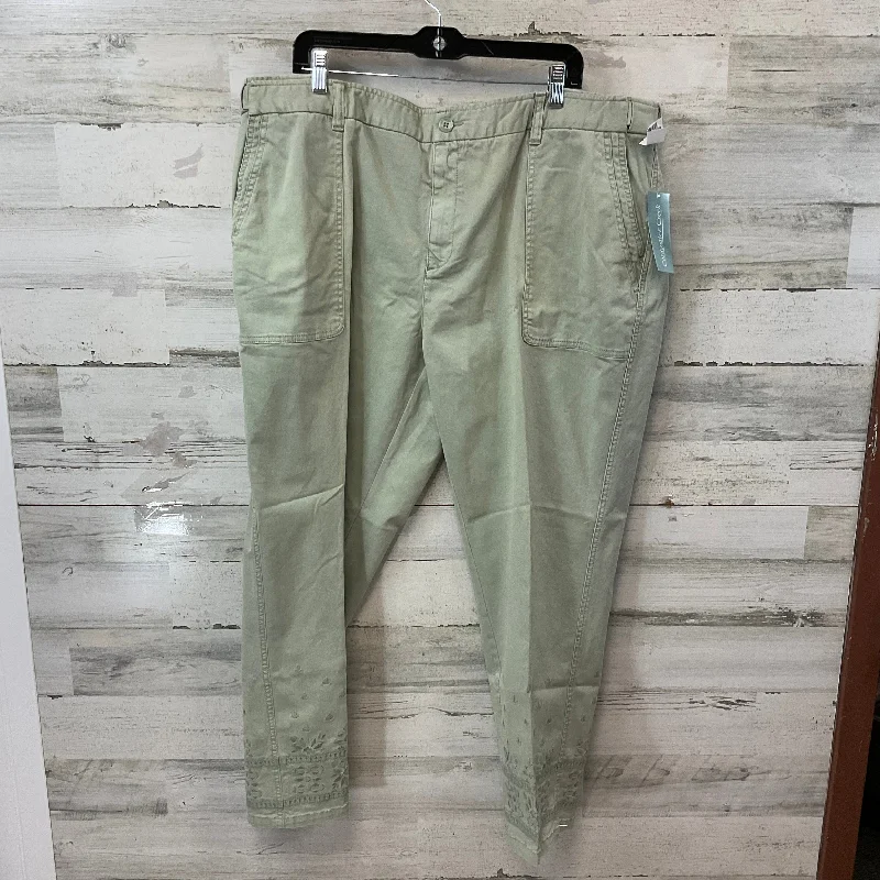 Stretch twill pants for flexible office comfort -Pants Other By Coldwater Creek In Green Denim, Size: 22