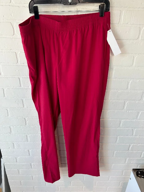 Flowy wide pants for artistic bohemian vibes -Pants Other By Chicos In Red, Size: 18