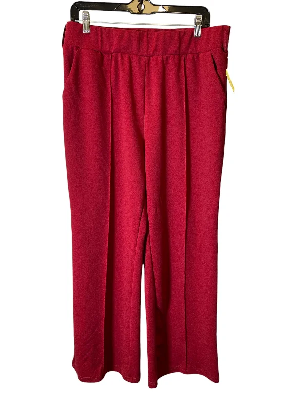 Rugged outdoor pants for mountain climbing strength -Pants Wide Leg By Clothes Mentor In Red, Size: Xl