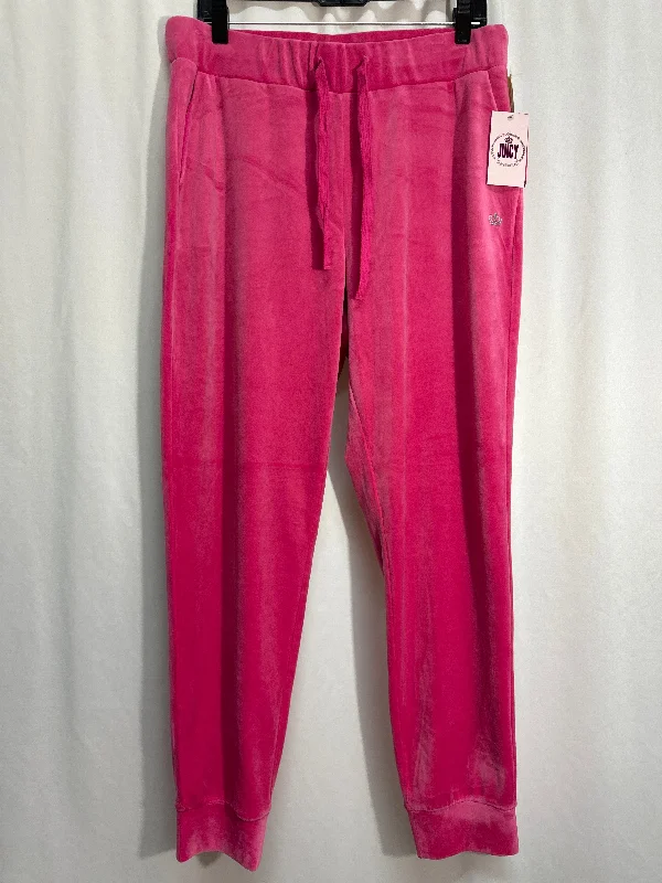 Heavy-duty work pants with tool pocket storage -Pants Joggers By Juicy Couture In Pink, Size: L