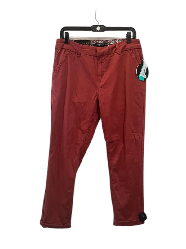 Reinforced cargo pants for heavy-duty field work -Pants Chinos & Khakis By One 5 One In Red, Size: 10