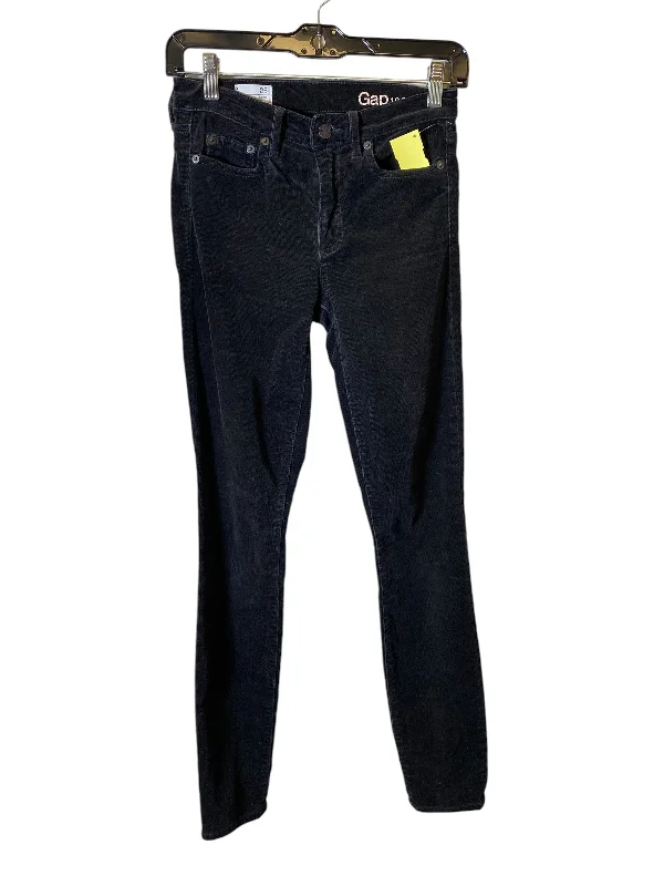 Retro bell-bottom pants for 70s-inspired fashion -Pants Corduroy By Gap In Black, Size: 2