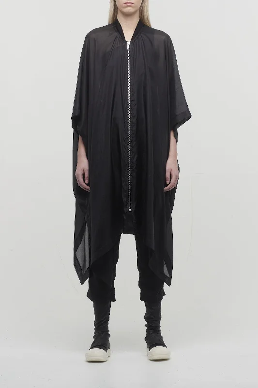 Cutoff Shorts Jeans for Fun -Rick Owens Short Sleeve Flight Poncho