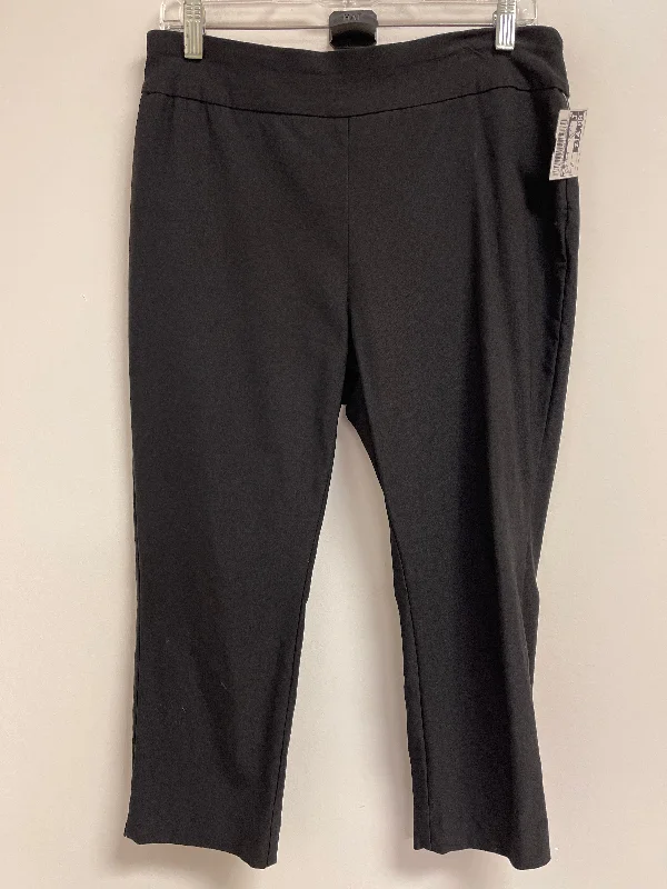 Warm flannel pants for chilly morning lounging -Pants Other By Chicos In Black, Size: 8p