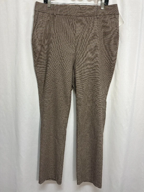 Relaxed chino pants for casual Friday offices -Pants Dress By Rafaella In Brown, Size: 18