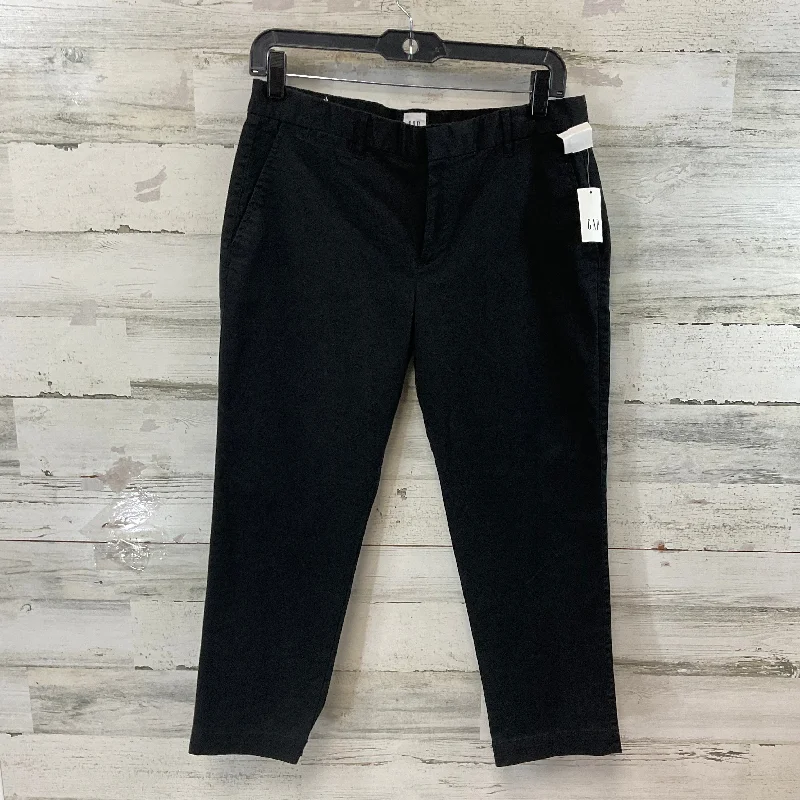 Classic wool pants for cold weather elegance -Pants Cropped By Gap In Black, Size: 6petite