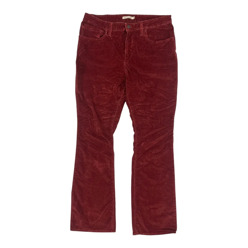 Weather-resistant pants for unpredictable climate needs -Pants Corduroy By Levis In Red, Size:16