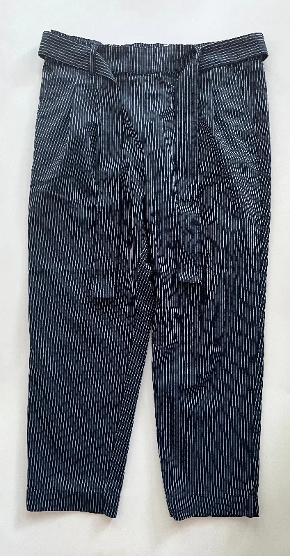 Affordable denim pants for everyday rugged use -Pants Ankle By Loft In Striped, Size: 12