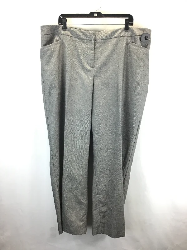 Relaxed fit pants for laid-back comfort wear -Pants Work/dress By Lane Bryant In Grey, Size: 2x