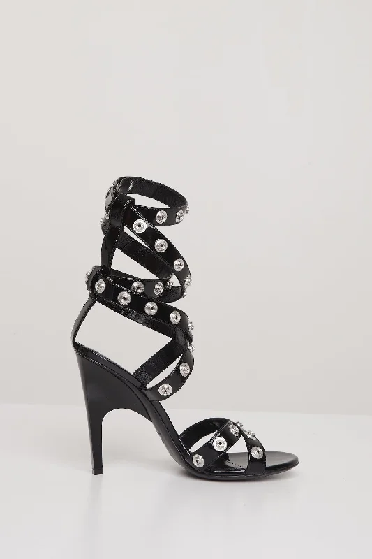 Belt Loops Jeans for Accessorizing -The Attico Cosmo Double Ankle Strap Sandle 105mm in Black