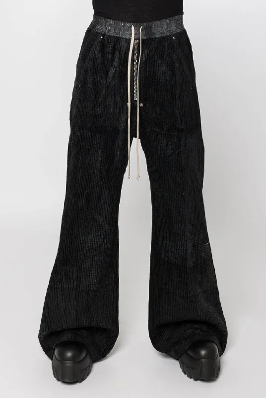 Metal Button Jeans for Classic -Rick Owens DRKSHDW Geth Belas in Black Foil Corduroy