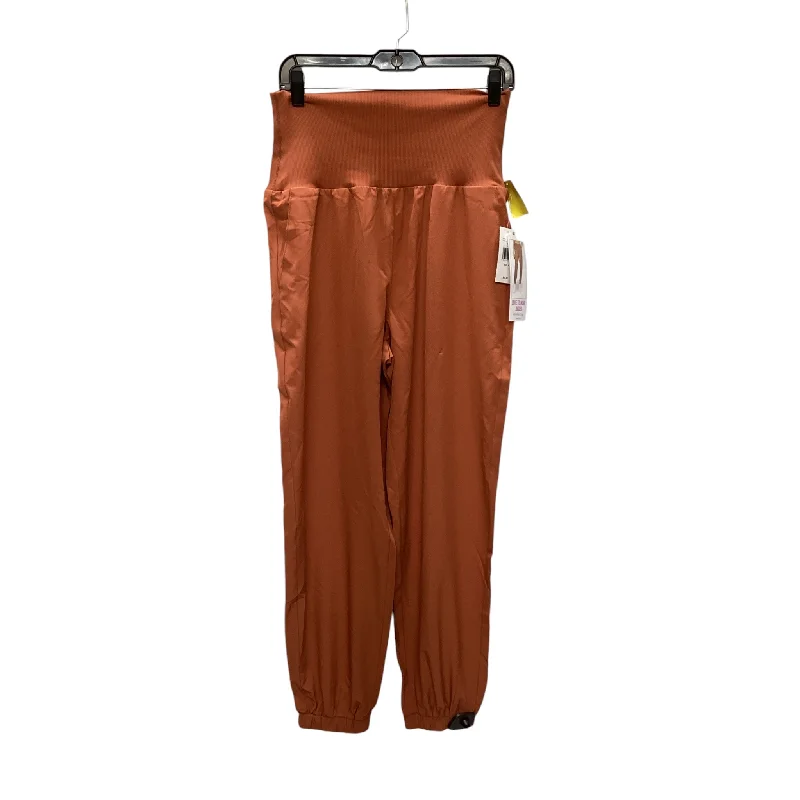 Elegant wide-leg pants for upscale dinner dates -Pants Joggers By Vanilla Star In Orange, Size: M