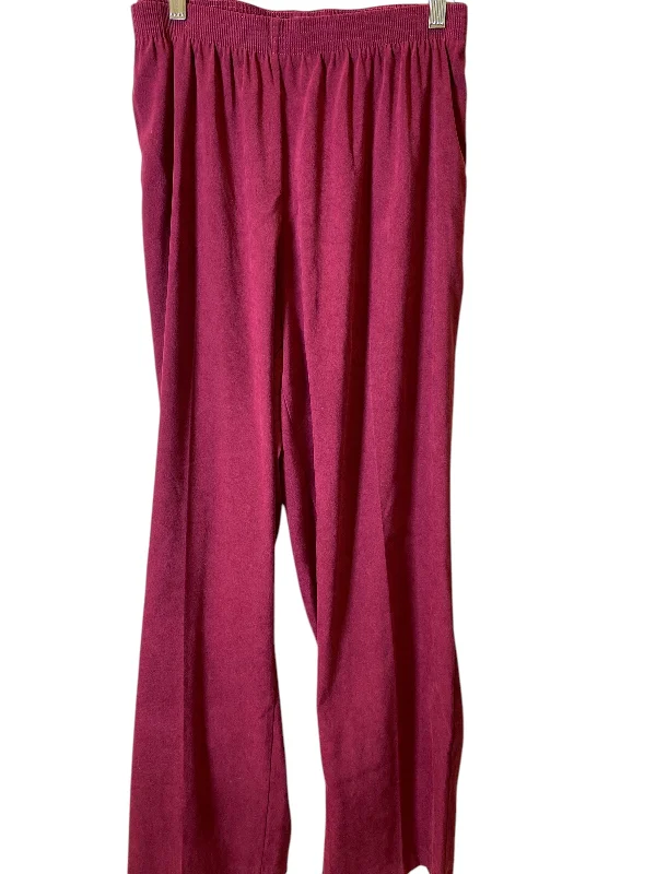 Athletic track pants for running training days -Pants Wide Leg By Allison Daley In Purple, Size: 22