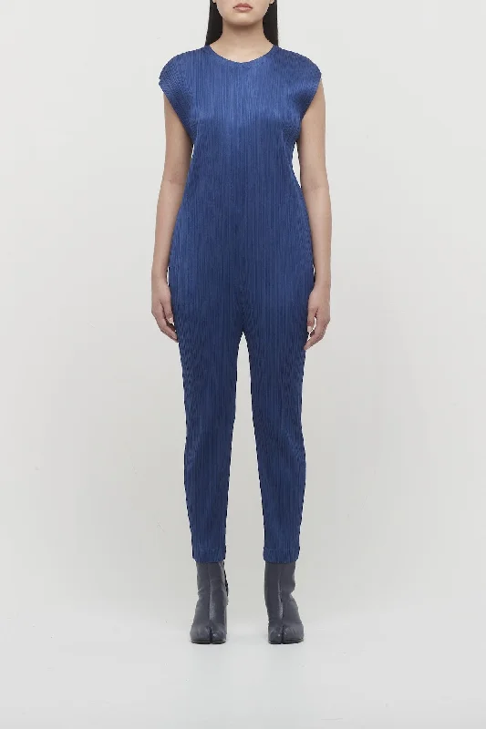 Bootcut Jeans for Flattering -Pleats Please Issey Miyake Jumpsuit in Blue