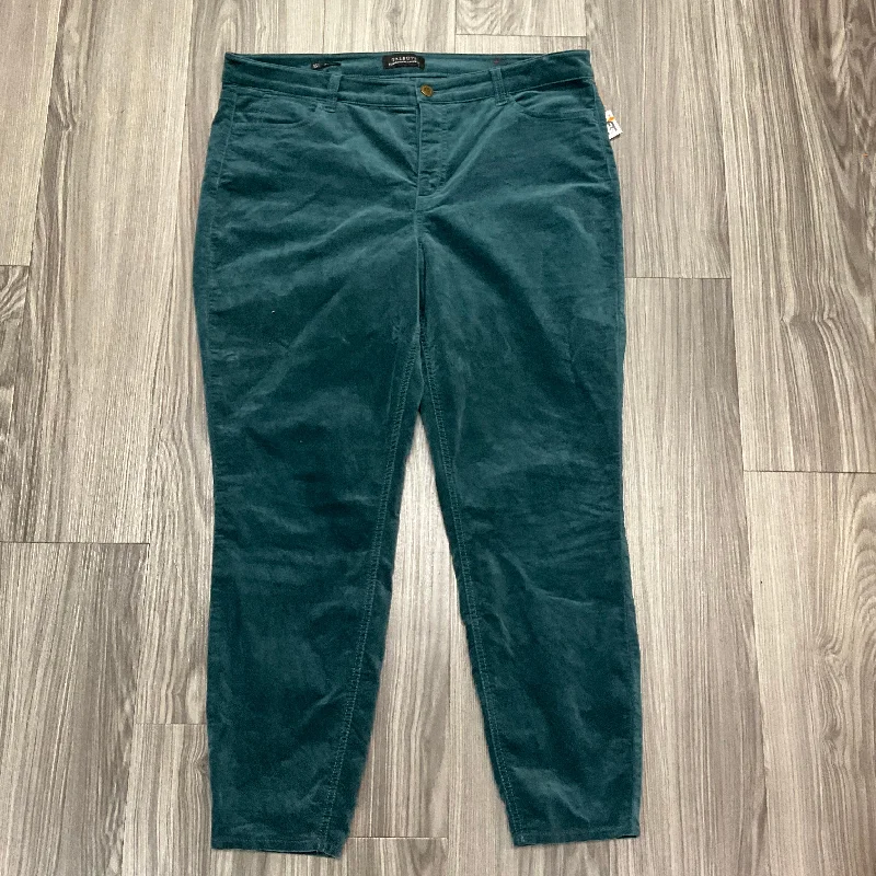 Quick-dry cargo pants for fishing trip practicality -Pants Corduroy By Talbots In Green, Size: 16