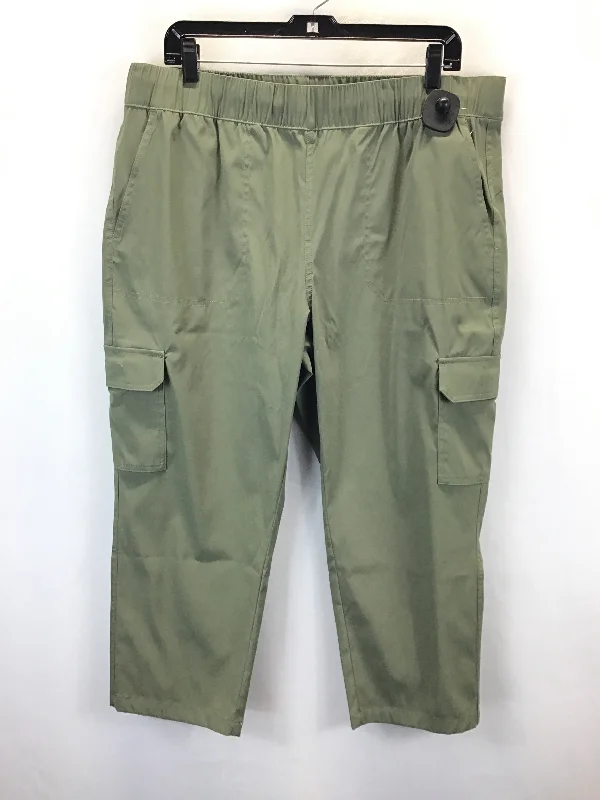 High-waisted skinny pants for trendy women’s fashion -Pants Cargo & Utility By Eddie Bauer In Green, Size: 14