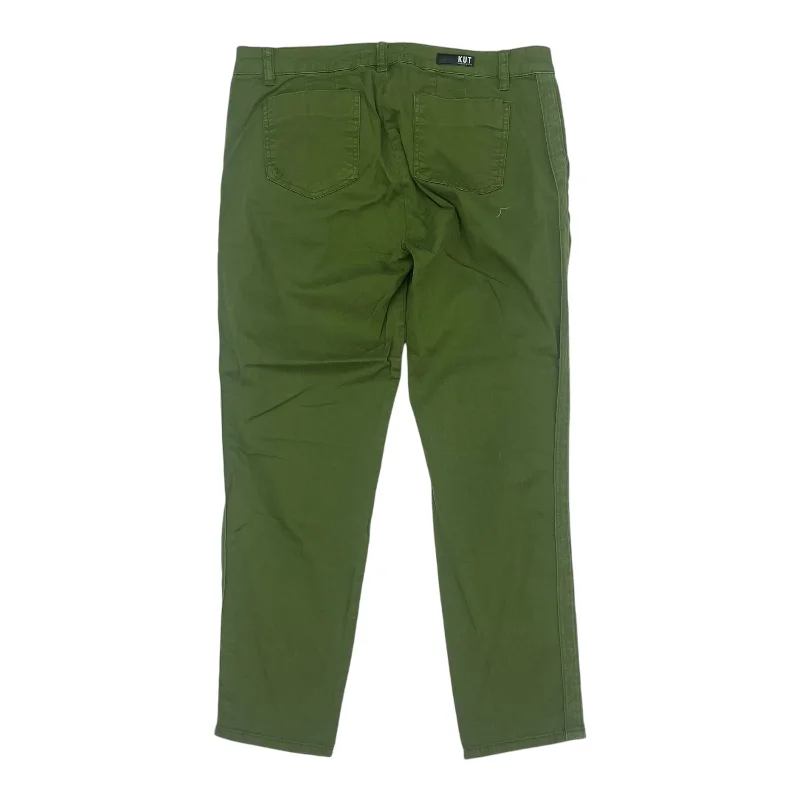 Durable canvas pants for heavy-duty work use -Pants Chinos & Khakis By Kut In Green, Size:10