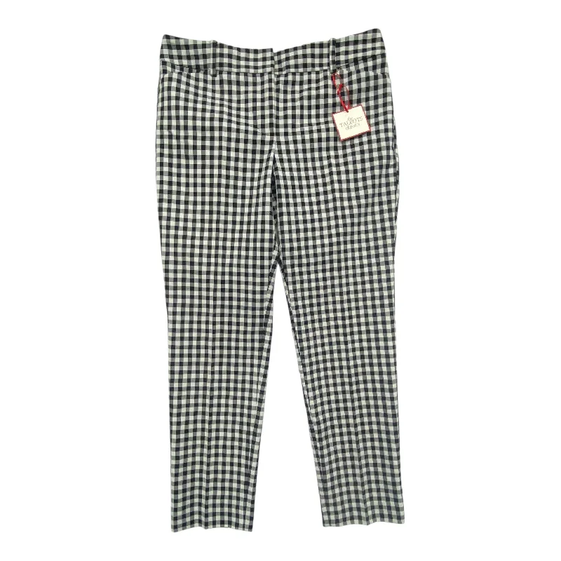 Durable canvas pants for heavy-duty work use -Pants Dress By Talbots In Checkered Pattern, Size: 4p