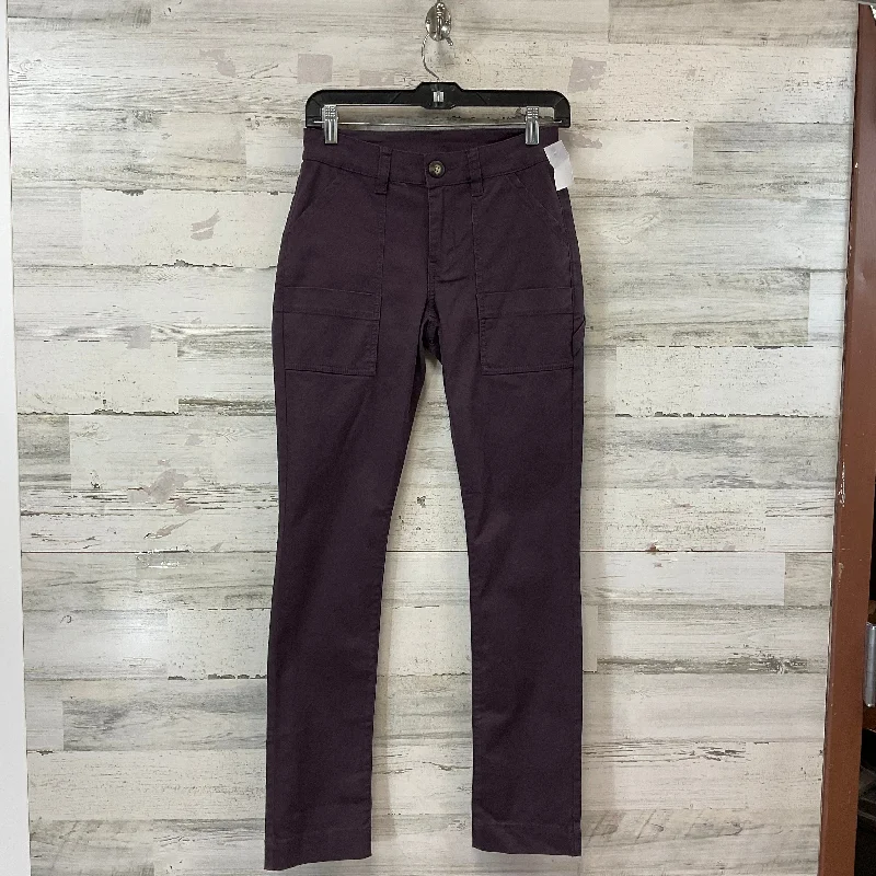 Casual twill pants for easygoing daily outfits -Pants Cargo & Utility By Cabi In Purple, Size: 2