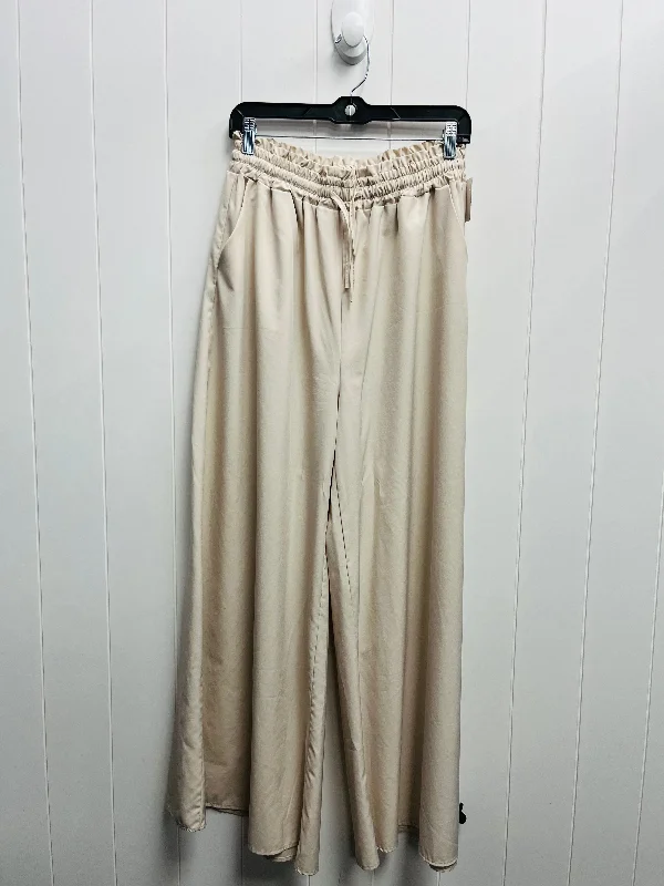 Casual khaki pants for weekend errand runs -Pants Wide Leg By Clothes Mentor In Cream, Size: Xxl