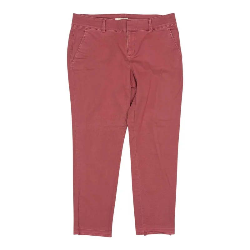 Tapered ankle pants for sleek modern silhouettes -Pants Chinos & Khakis By Loft In Pink, Size:8