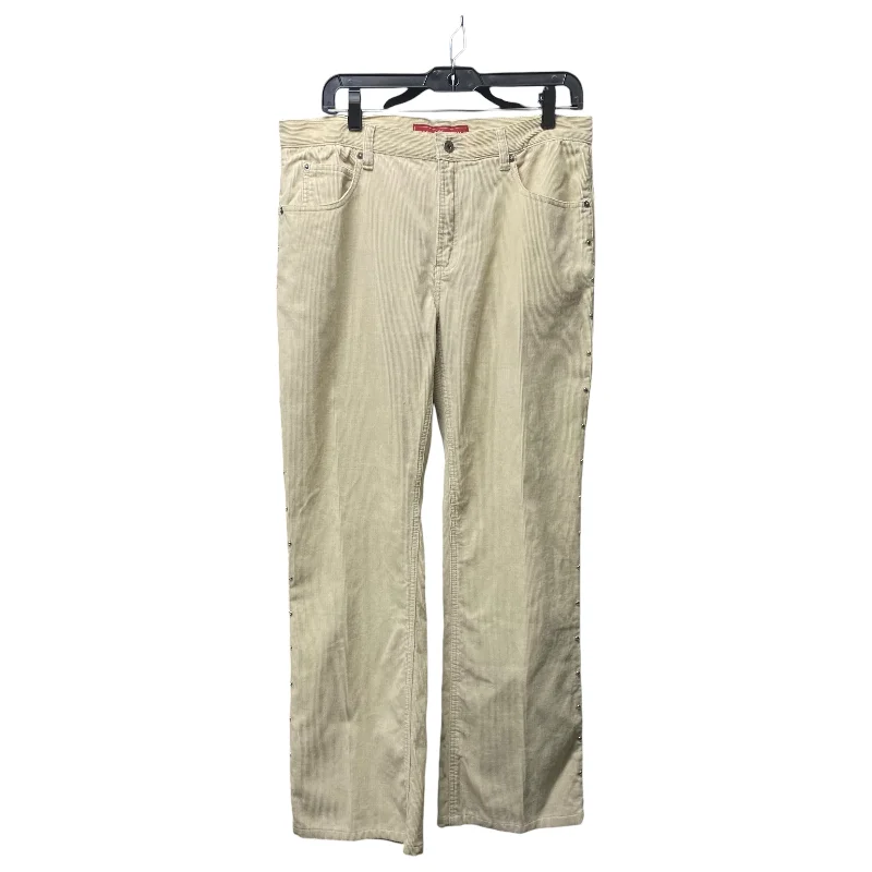 Quick-dry travel pants for adventurous globetrotters -Pants Corduroy By Fossil In Cream, Size: 12