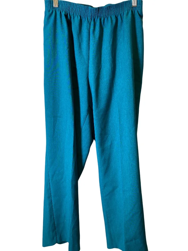 Casual drawstring pants for effortless home relaxation -Pants Wide Leg By Allison Daley In Teal, Size: 22