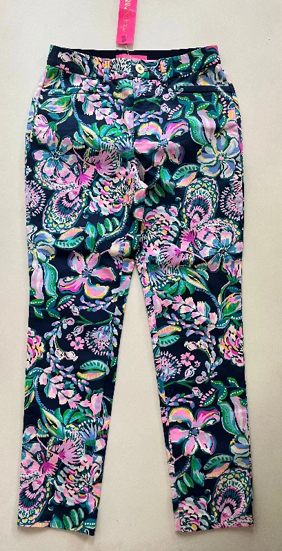 Luxury silk pants for glamorous evening wear -Pants Chinos & Khakis By Lilly Pulitzer In Multi-colored, Size: 4