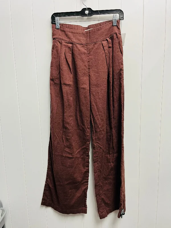 Stretch twill pants for flexible office comfort -Pants Wide Leg By Abercrombie And Fitch In Brown, Size: S