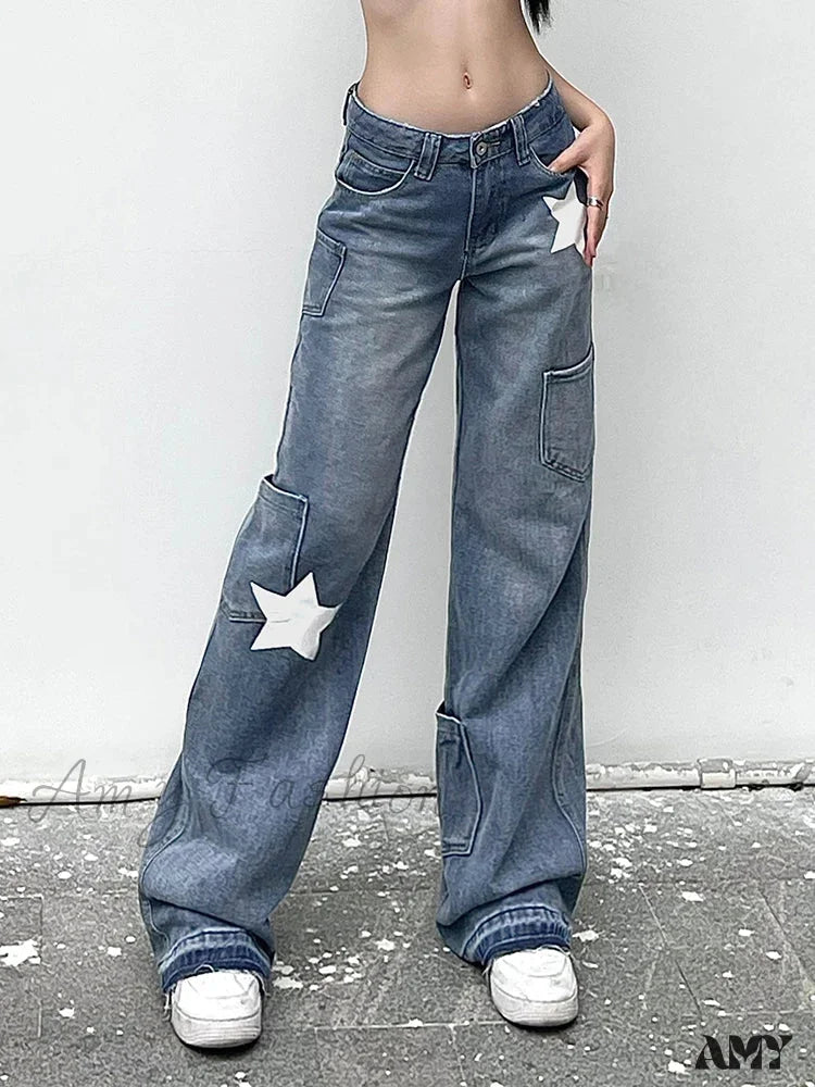 Mother's Day Jeans for Gift -Retro Stylish Flared Distressed Trendy Starry Chic Comfortable Vintage Unique Jean