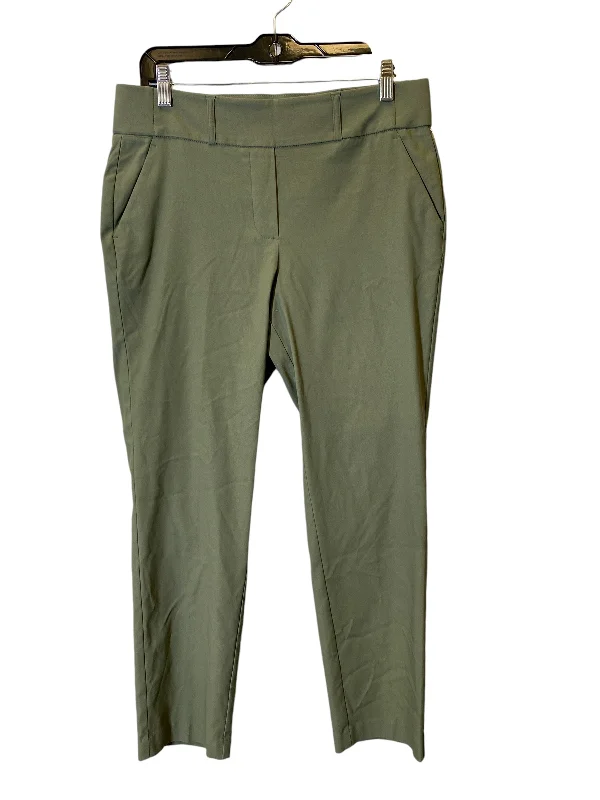 Slim-fit chinos for modern business casual -Pants Cropped By Vera Wang In Green, Size: M