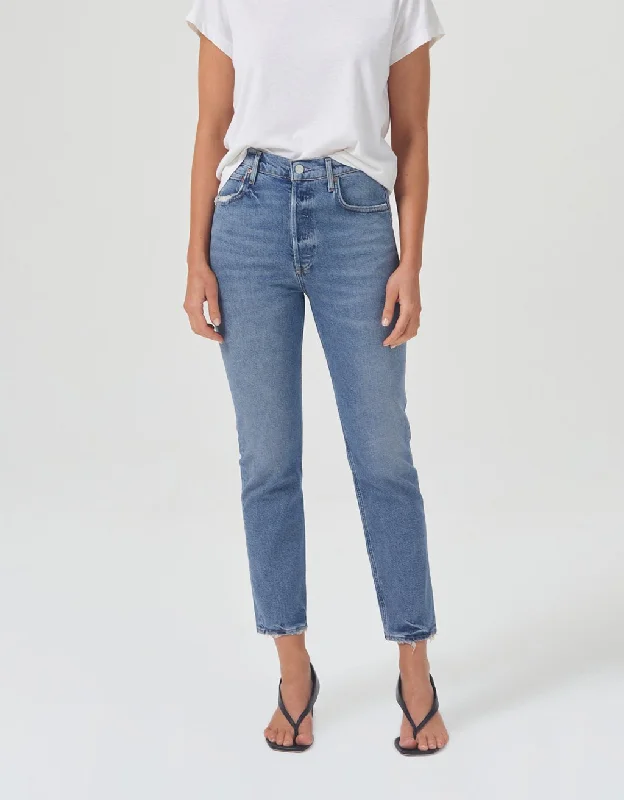 Dark Wash Jeans for Elegance -agolde riley jean