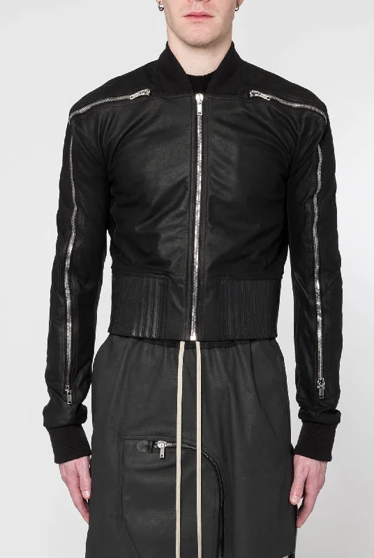 Bermuda Shorts Jeans for Modesty -Rick Owens Seb Zip Jacket