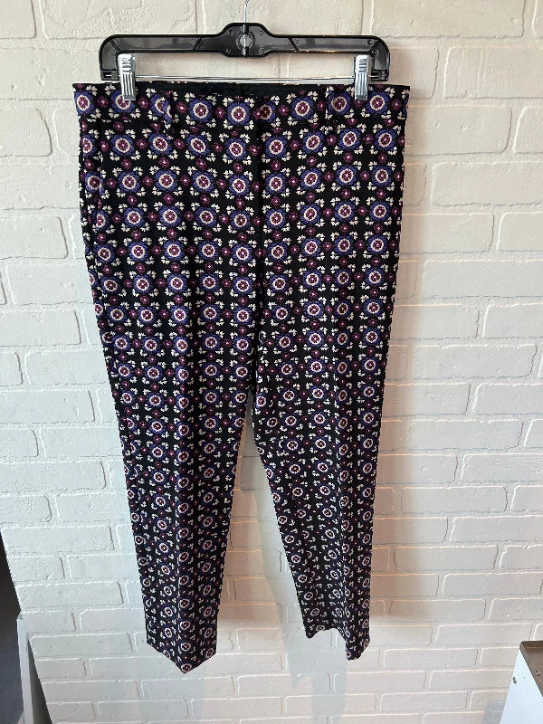 Vintage high-waisted pants for nostalgic wardrobe charm -Pants Dress By Ann Taylor In Black & Purple, Size: 6