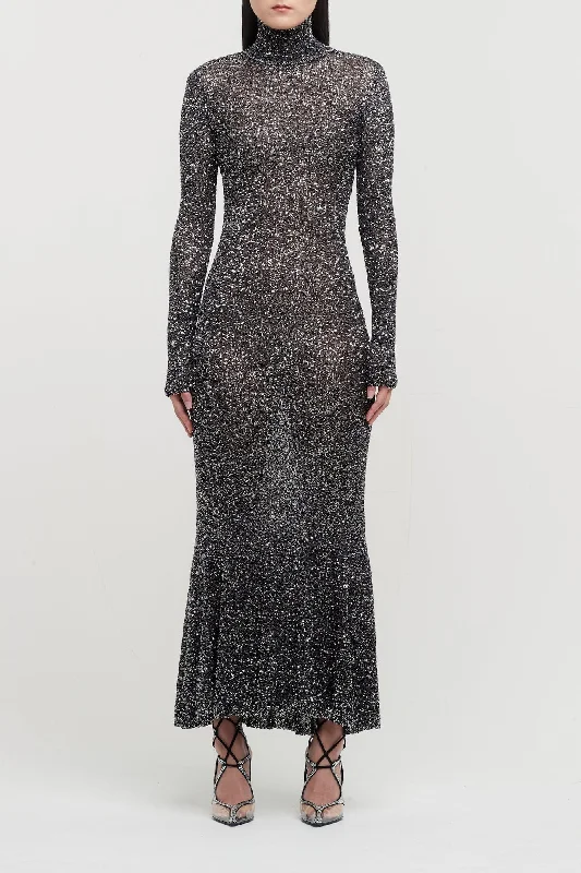 Hunting Jeans for Woods -Balenciaga Sequin Jersey Knit Maxi Dress