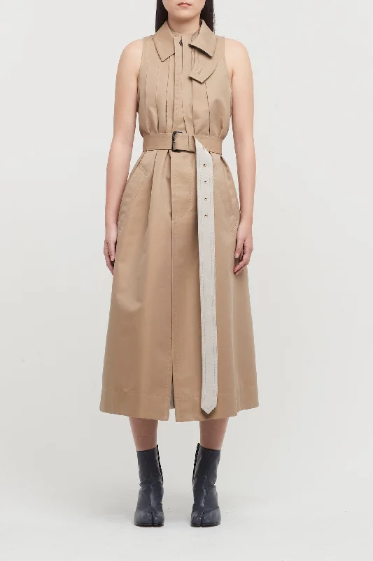 Business Jeans for Dressy -Sacai Nylon Cotton Gabardine Coat Dress