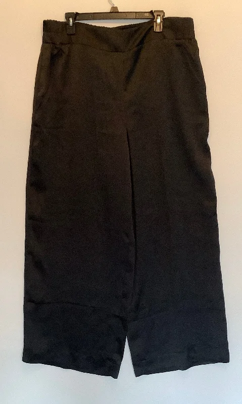 Cozy sweatpants pants for lazy Sunday mornings -Pants Wide Leg By Lane Bryant In Black, Size: 18