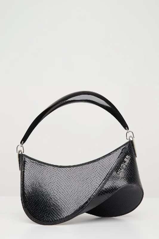 Gym Jeans for Workout -Mugler Spiral Snake Embossed Bag