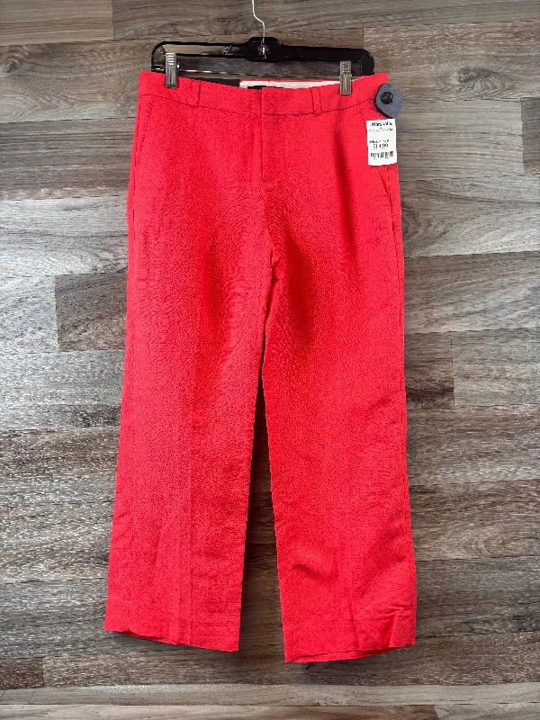 Heavy-duty work pants with tool pocket storage -Pants Cropped By Banana Republic In Coral, Size: 4