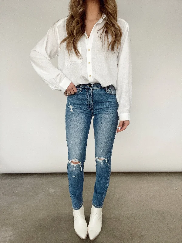 Casual Friday Jeans for Relaxed -Eunina Tobi Mom Jean