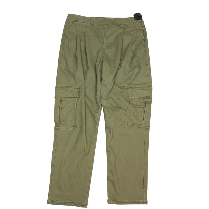 Relaxed cotton pants for breezy casual days -Pants Cargo & Utility By Hue In Green, Size: L